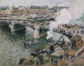 El pont boieldieu Rouen clima húmedo 1896 Camille Pissarro